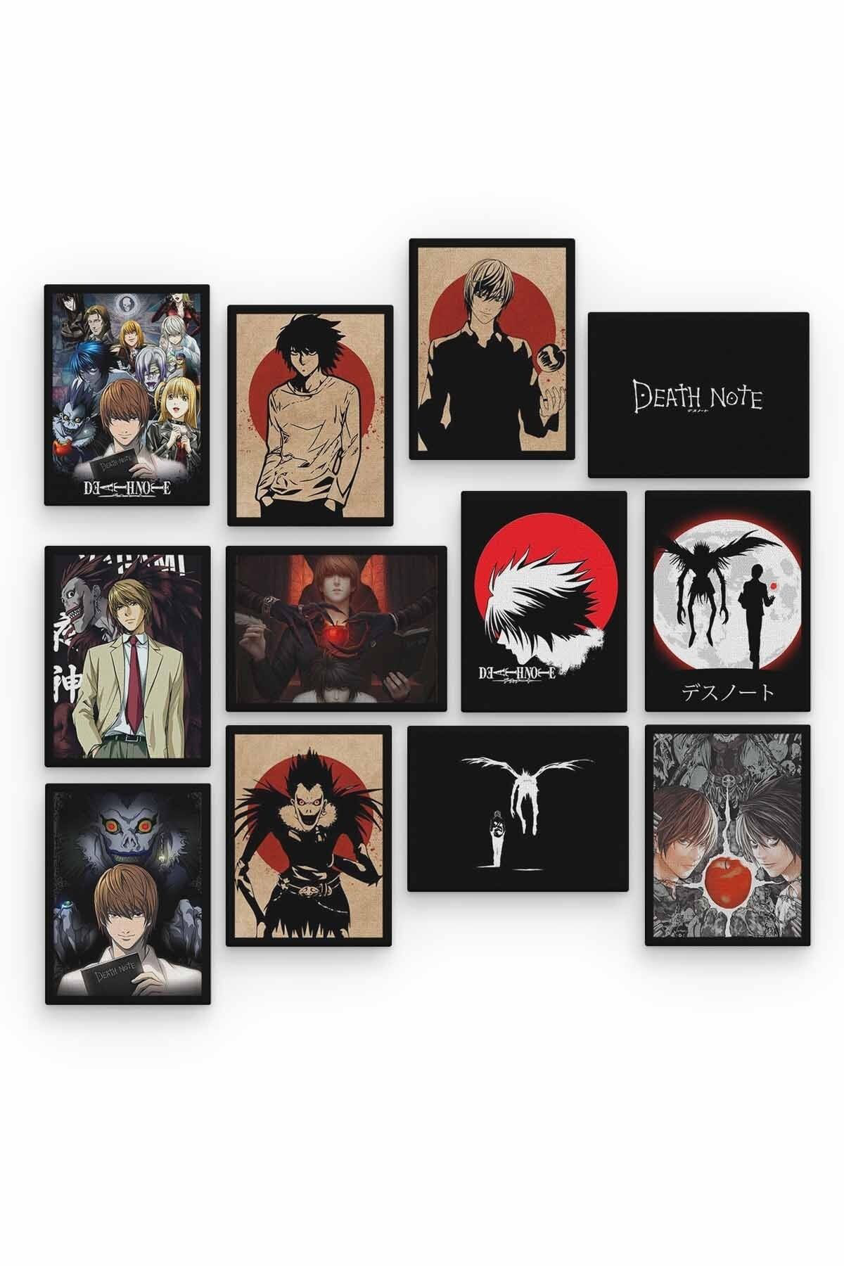 Death Note 12 Parça Ahşap Mdf Tablo Zlltb203