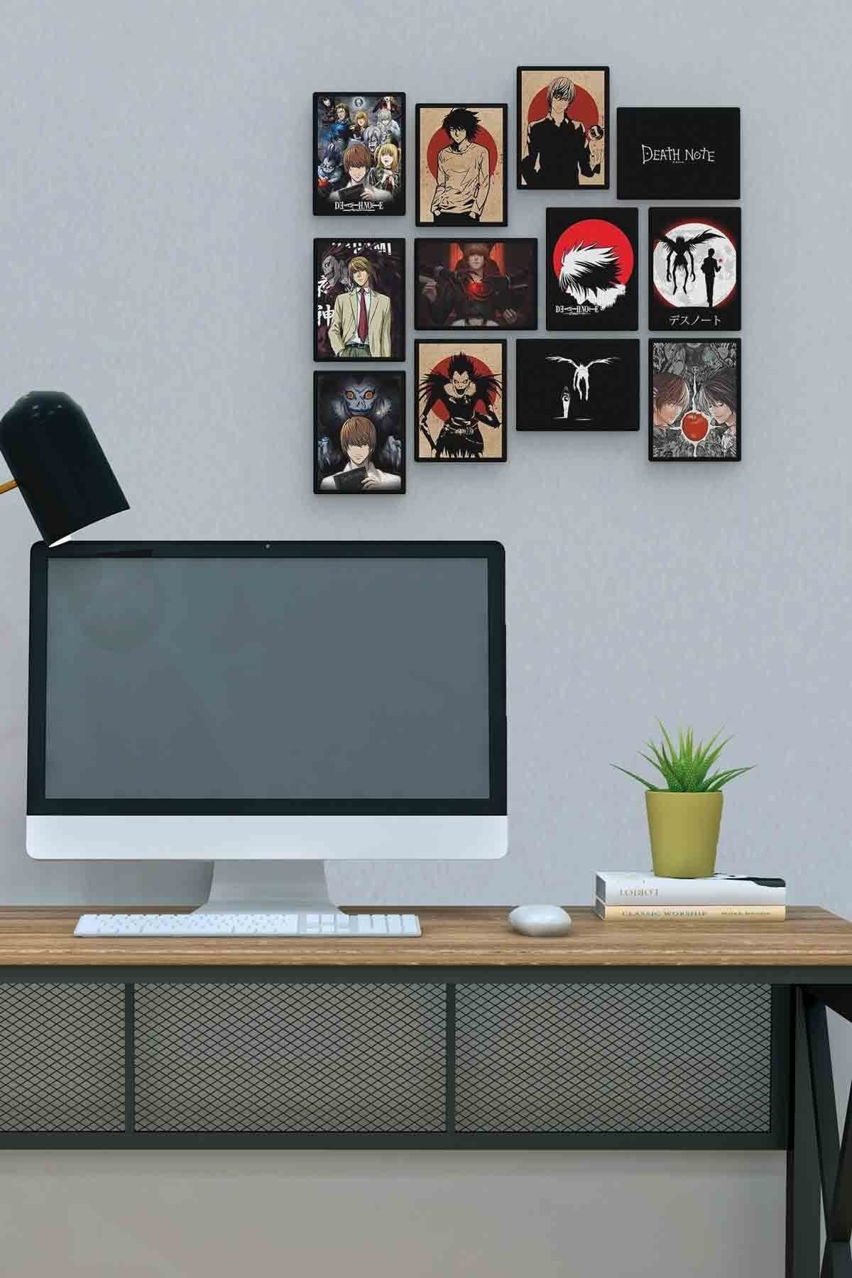 Death Note 12 Parça Mdf (ahşap) Tablo Ofis Boyu 