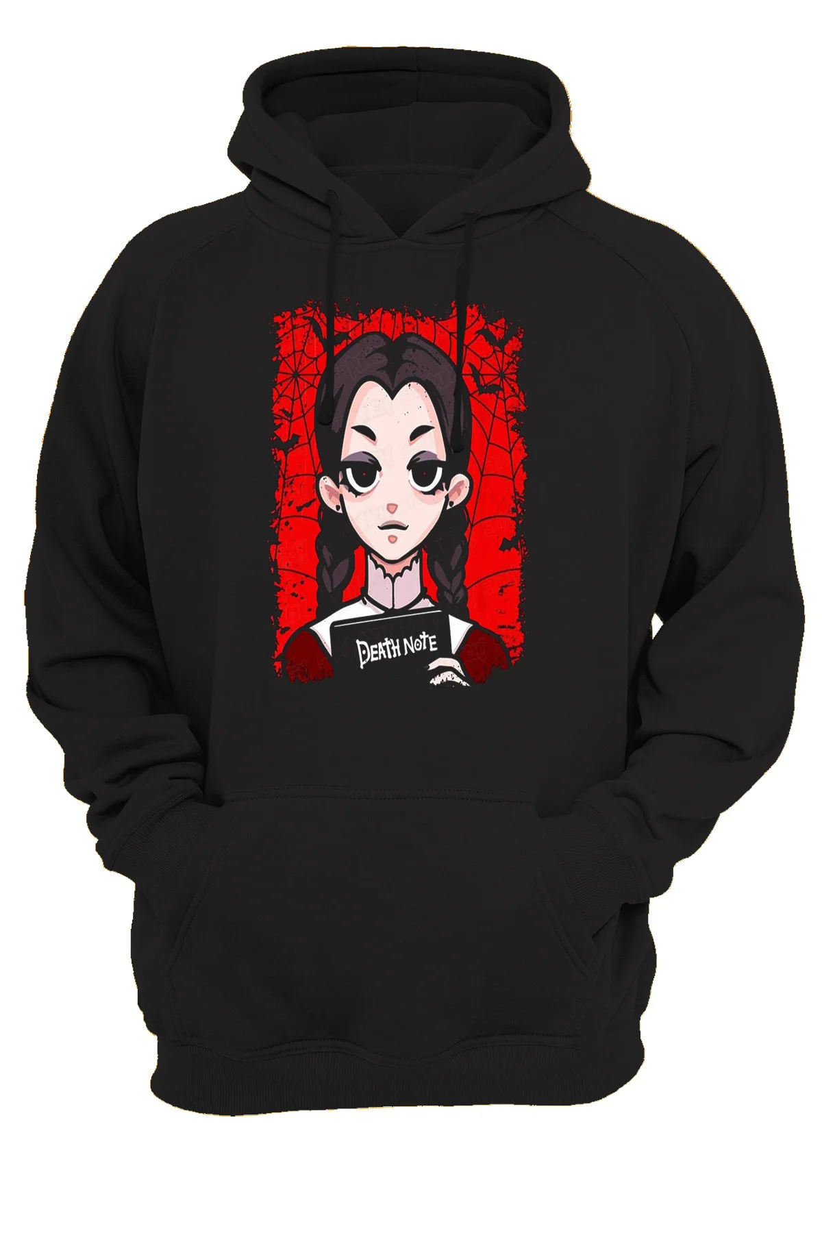 Death Note Baskılı 3 Ipl. Şardonlu 600 Gr. Içi Polar Siyah Kapüşonlu Sweatshirt