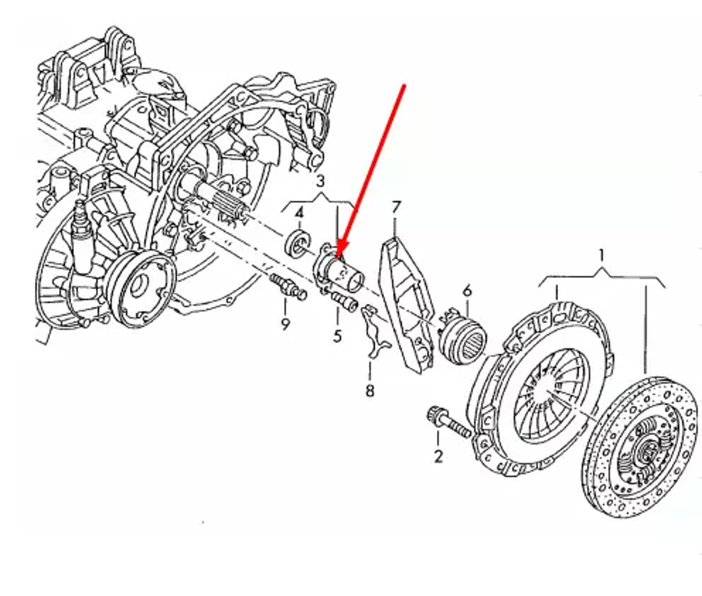 Debriyaj Kılavuz Maşon (VW Orjinal)(02A141180A)