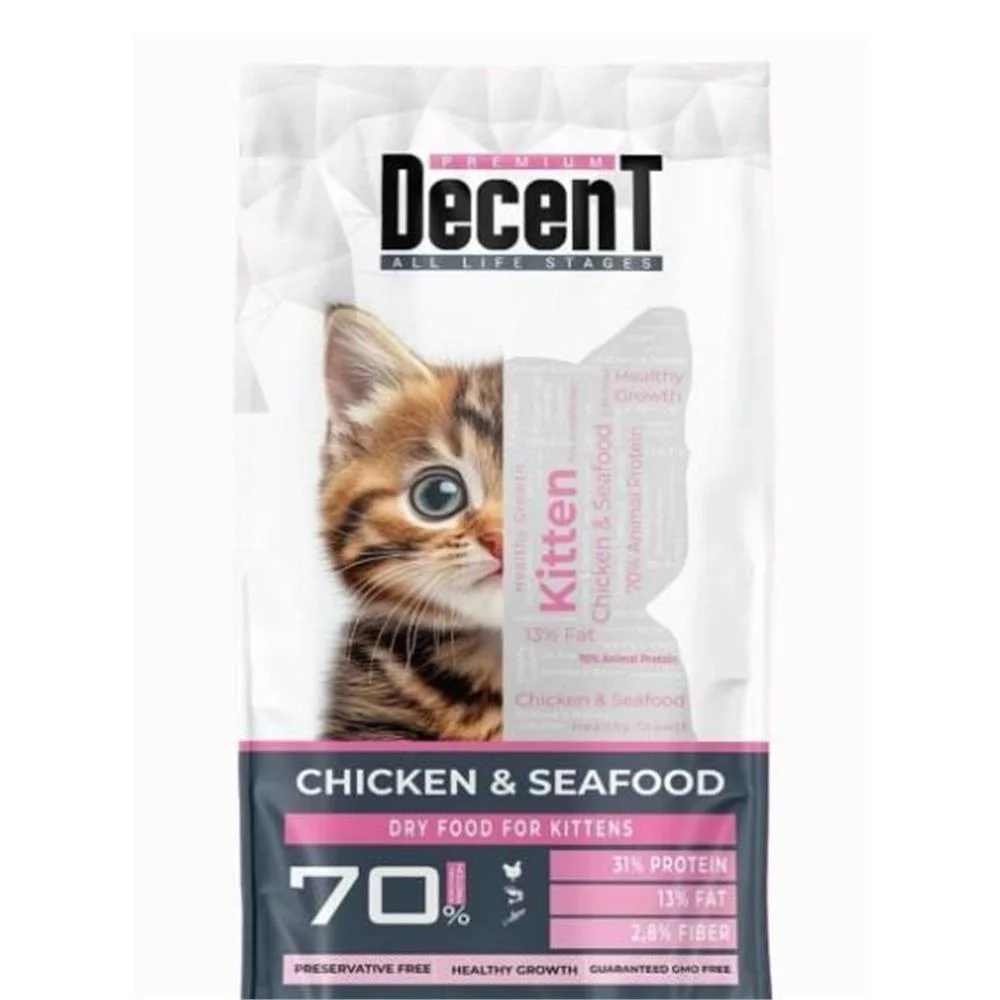 Decent Kitten Tavuk &amp; Deniz Ürünlü Yavru Kedi Maması 1,5 Kg