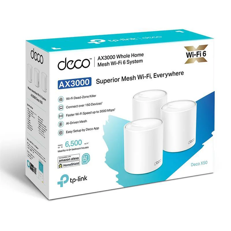 Deco X50-PoE(3-Pack) Mesh System