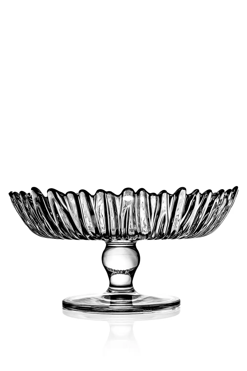 Decocia 33 cm Oval Ayaklı Cam Meyvelik Sunum Kasesi Vega Desenli - Görsel 3