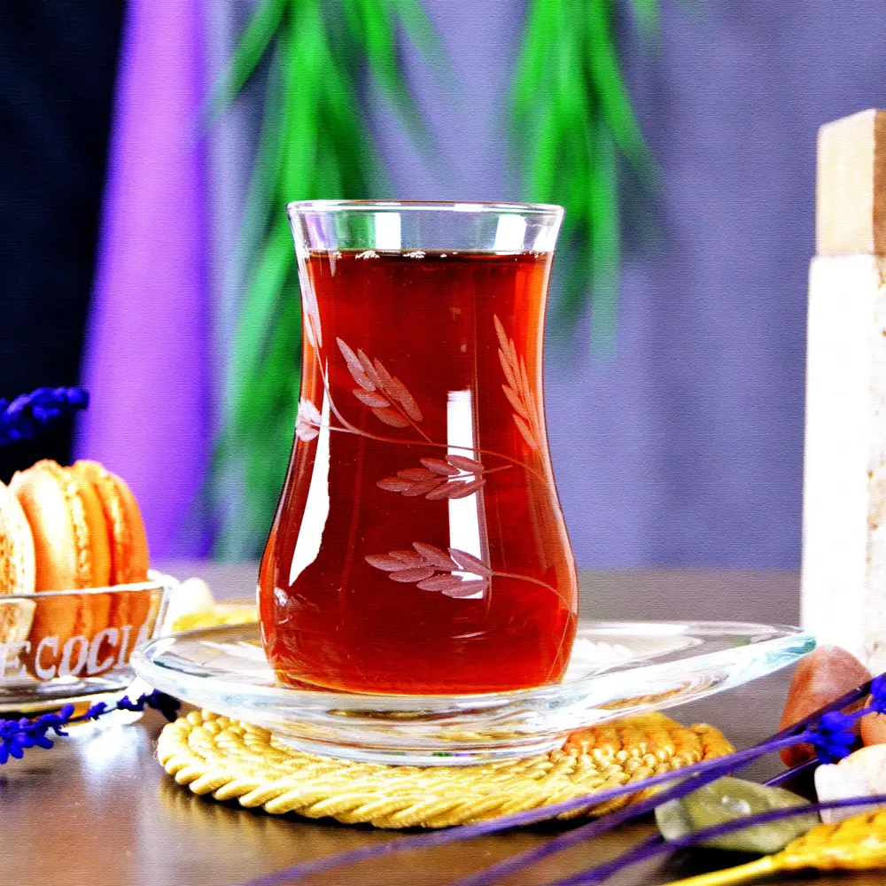 Decocia Nevasia 6 Kişilik 12 Parça Çay Seti 170cc Sürgün Desenli