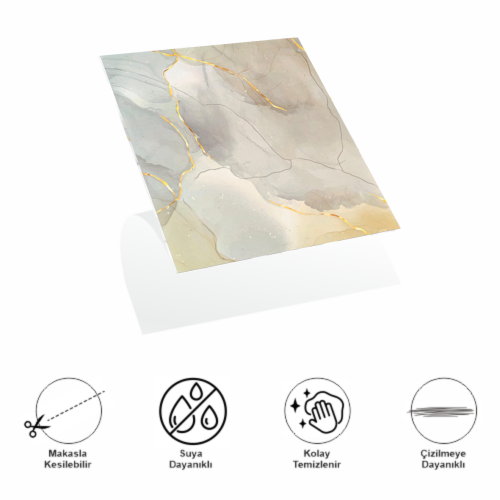 Decohandy 30x30 Cm Pvc Duvar Karosu 4'Lü Paket - Dumanlı Mermer D Decohandy 30x30 Cm Pvc Duvar Karosu 4'Lü Paket - Dumanlı Mermer D