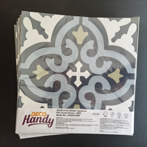 DecoHandy Pvc Yer Karosu 30x30cm 4'lü Paket - Çini Desen 0,36m2 DecoHandy Pvc Yer Karosu 30x30cm 4'lü Paket - Çini Desen 0,36m2