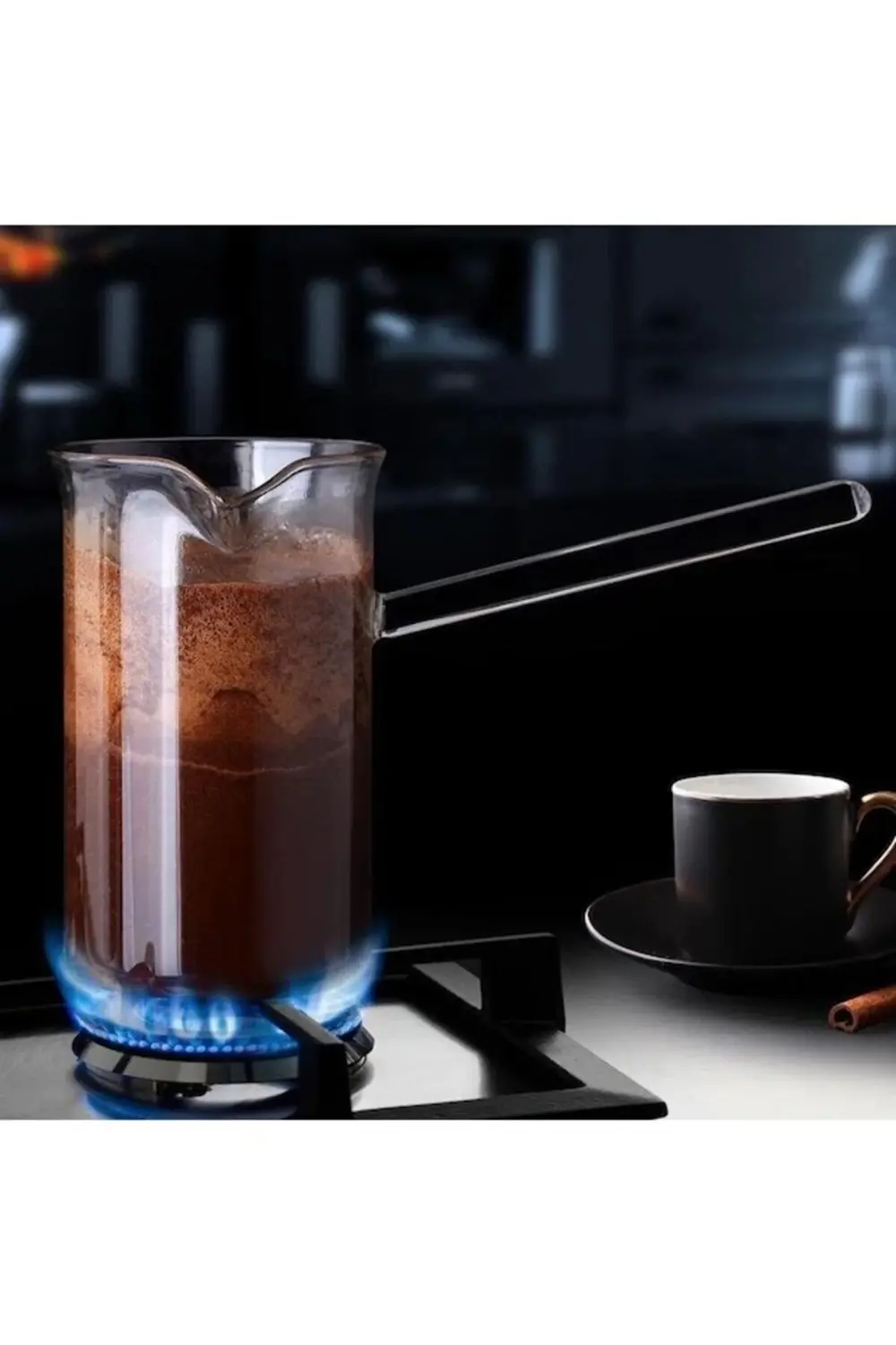 Decorev Isıya Dayanıklı Borosilikat Cam Cezve 400 Ml