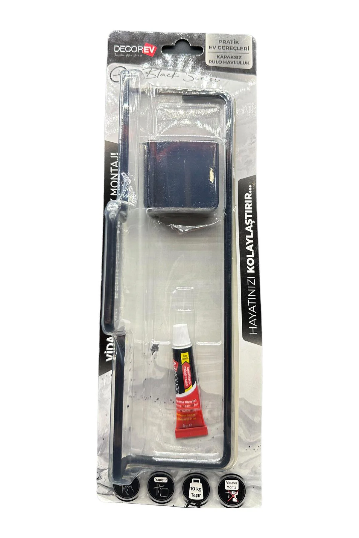 Decorev Kapaksız Rulo Havluluk Siyah Dc-5057