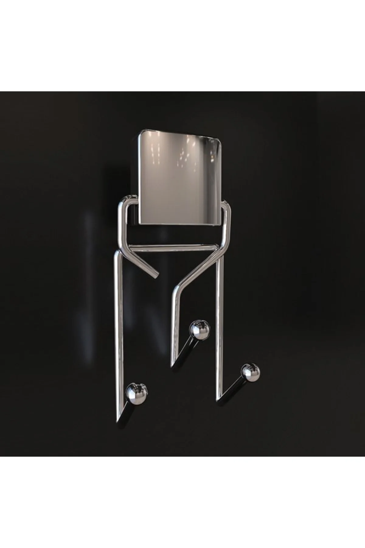 Decorev Süper Yapışkanlı Metal Yapıştırıcılı Krom Üçlü Askı Dc-4773