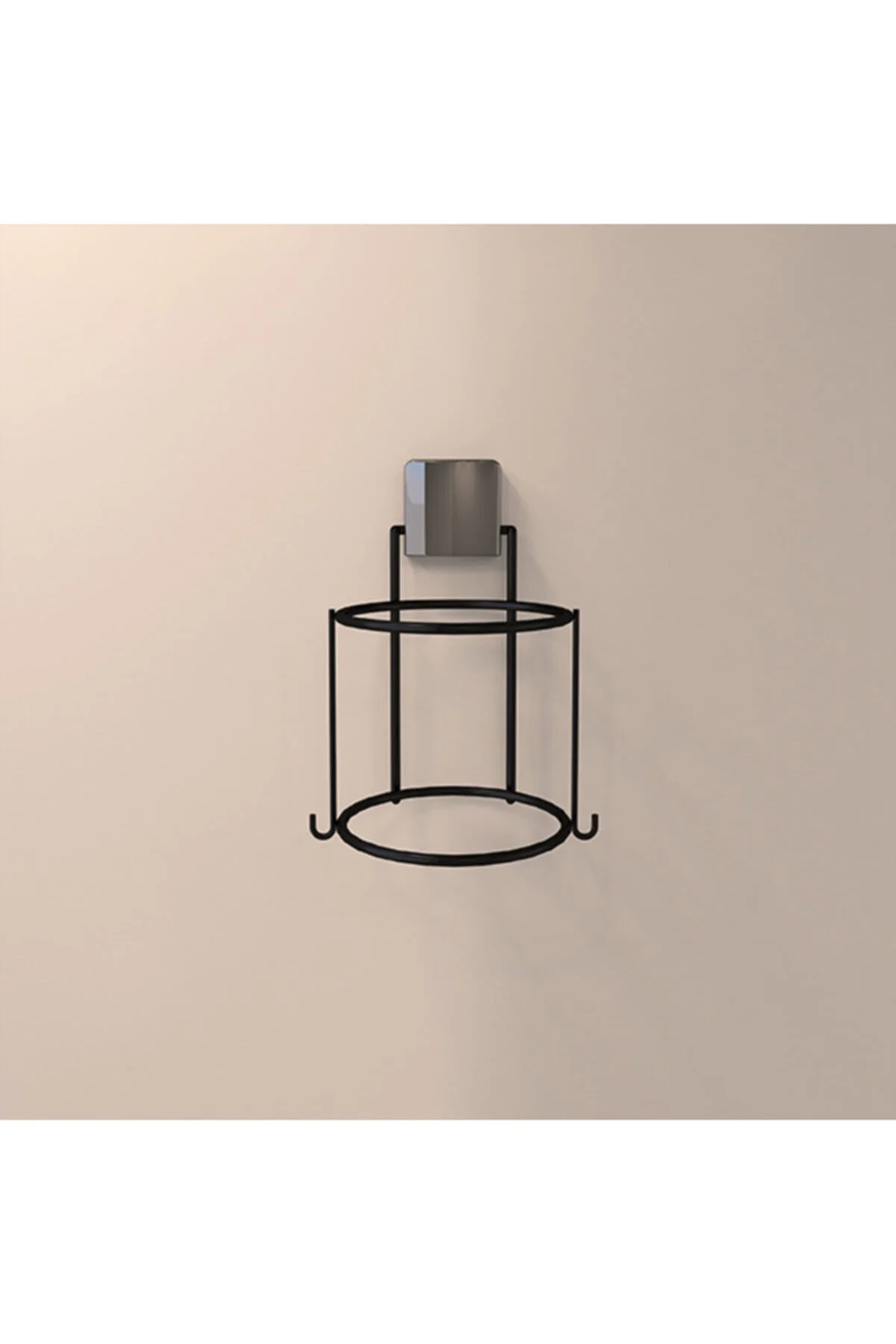 Decorev Süper Yapışkanlı Metal Yapıştırıcılı Siyah Fön Mak.asma Aparatı Dc-5119
