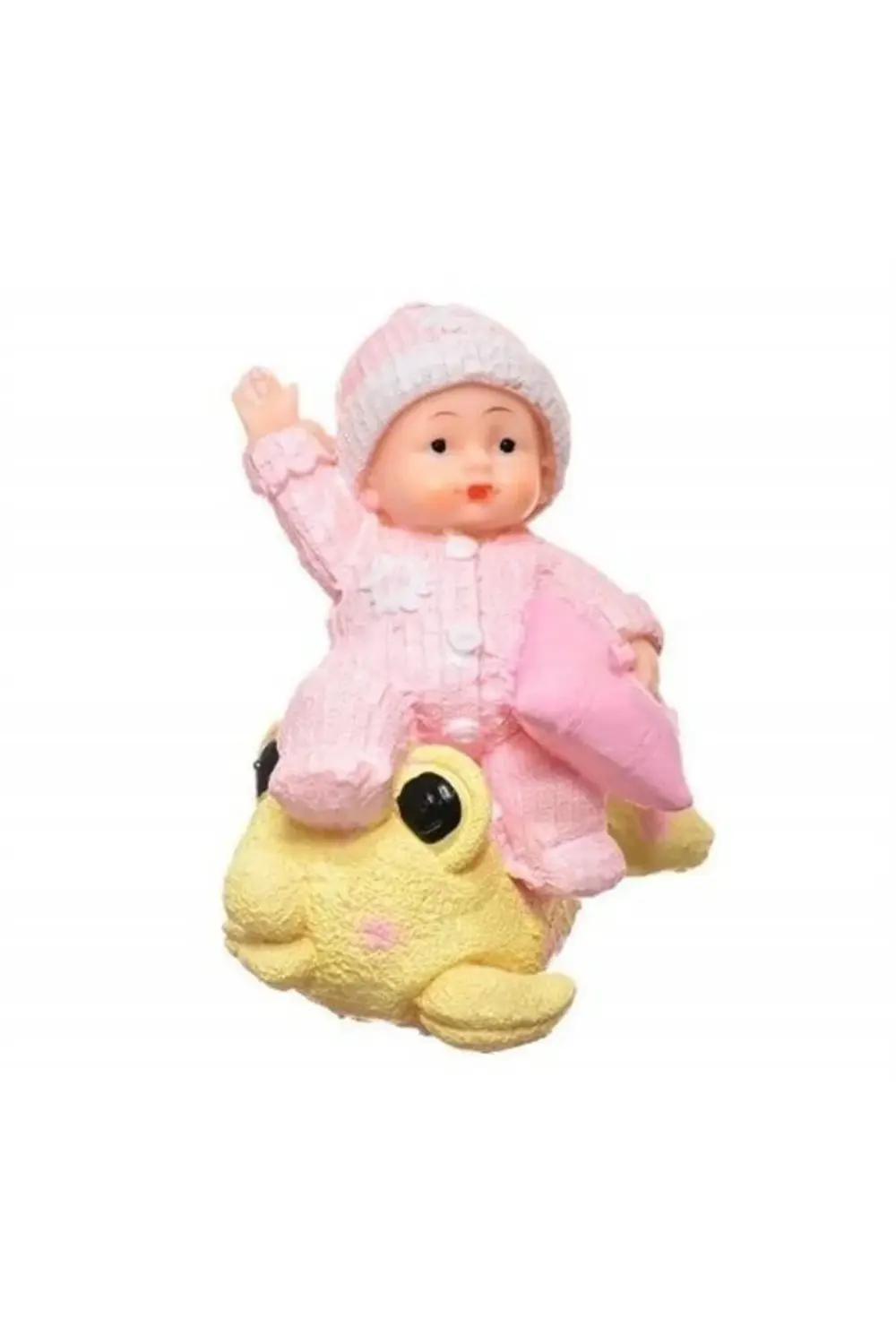 ® Decotown Hediyelik Sevimli Pembe Bebek Biblo Polyester Süs Eşya