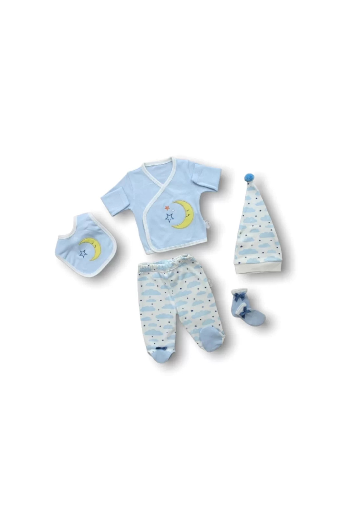 Babybird Dedem Nakişli %100 Cotton Antibakteriyel 5Li Zibin Takimi Hastane