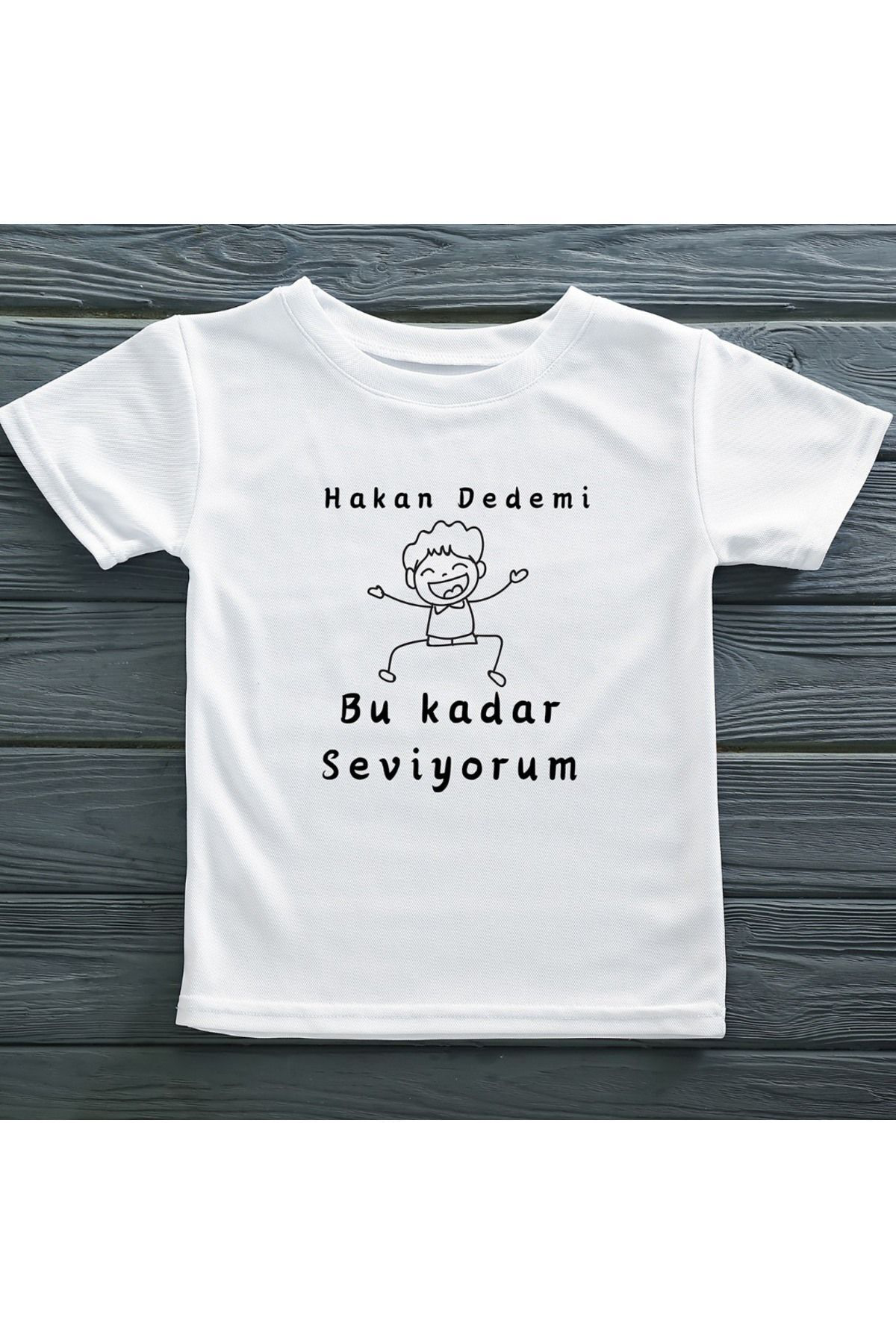 Dedemi Bu kadar Seviyorum Yazılı Çocuk Tişörtü
