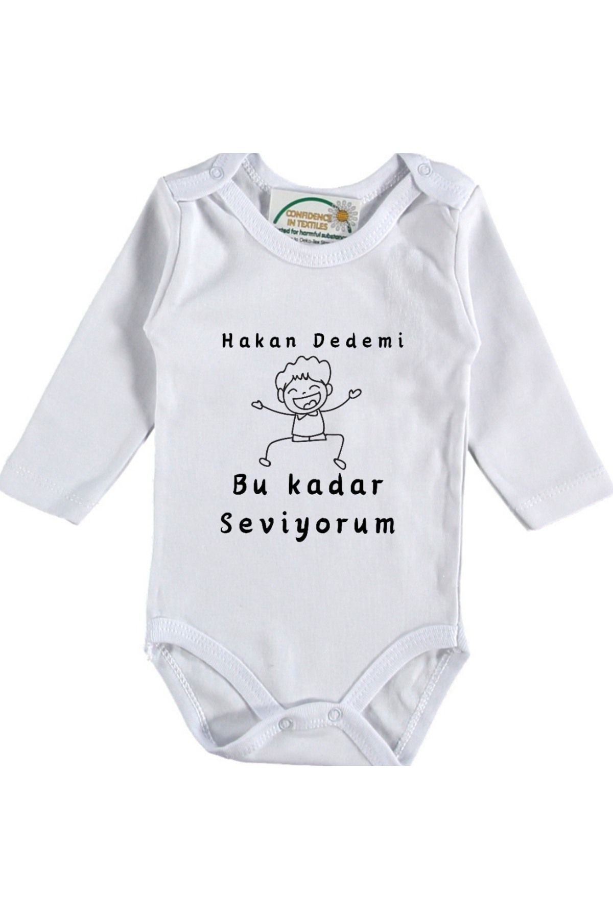 Dedemi Bu Kadar seviyorum Yazılı Bebek Zıbın