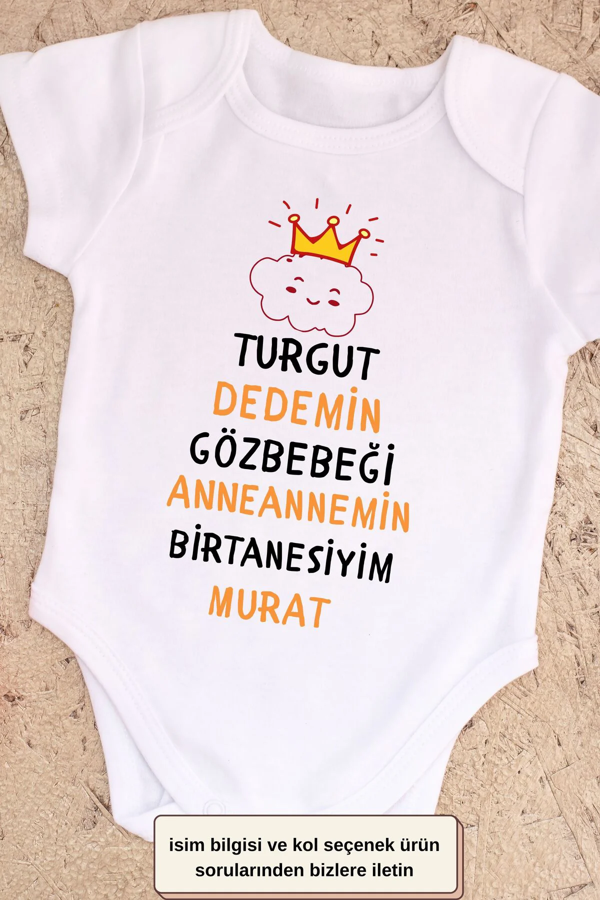 Dedemin Göz Bebeği Babaannemin bir tanesiyim Yazılı Kişiye özel Bebek Zıbın Dedemin Göz Bebeği Babaannemin bir tanesiyim Yazılı Kişiye özel Bebek Zıbın