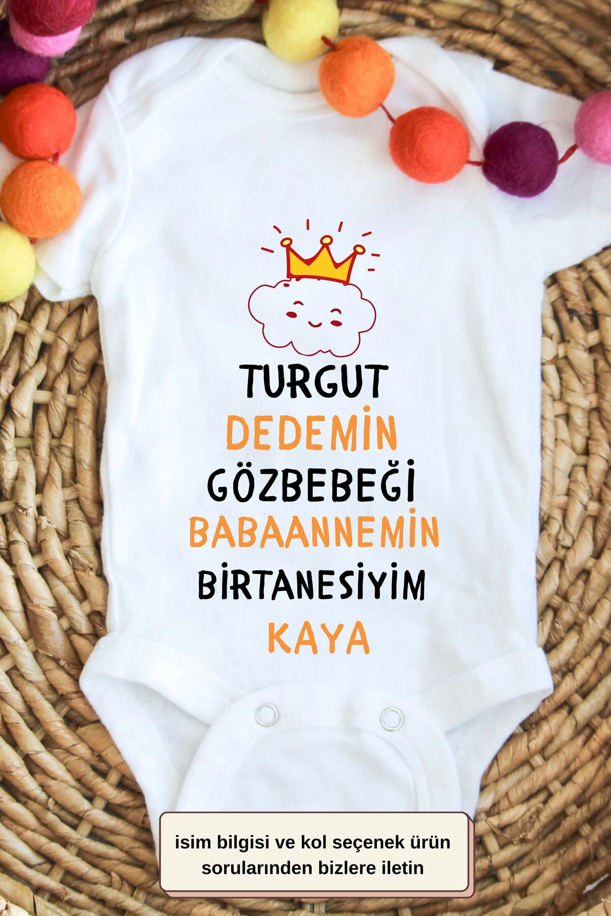 Dedemin Göz Bebeği Babaannemin bir tanesiyim Yazılı Kişiye özel Bebek Zıbın Dedemin Göz Bebeği Babaannemin bir tanesiyim Yazılı Kişiye özel Bebek Zıbın