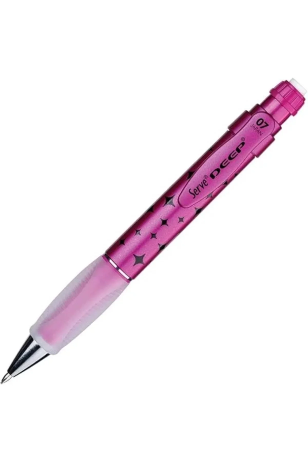 Deep Mekanik Kurşun Kalem 0.7 mm Metalik Pembe Pırıltı Deseni