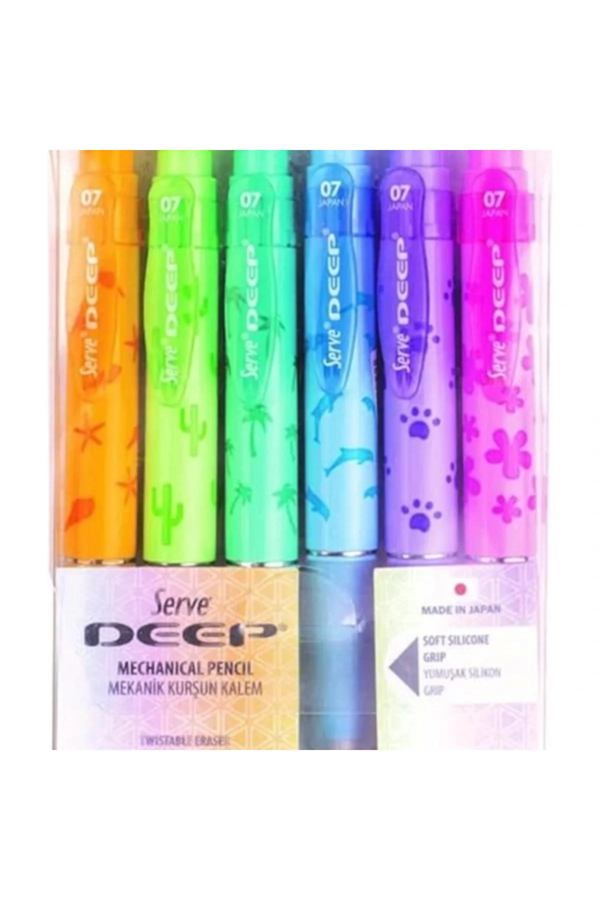 Deep Mekanik Kurşun Kalem Pastel Doğa Serisi 0.7 mm 6'lı Set