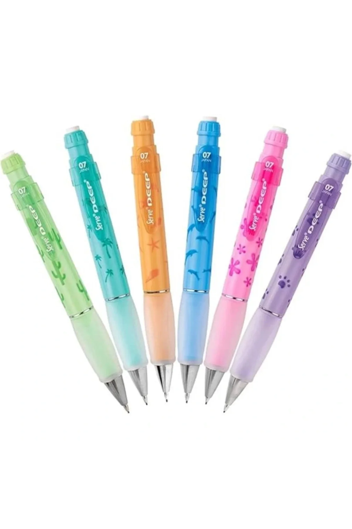 Deep Mekanik Kurşun Kalem 0.7 mm Lavanta Kopek Patısı Deseni