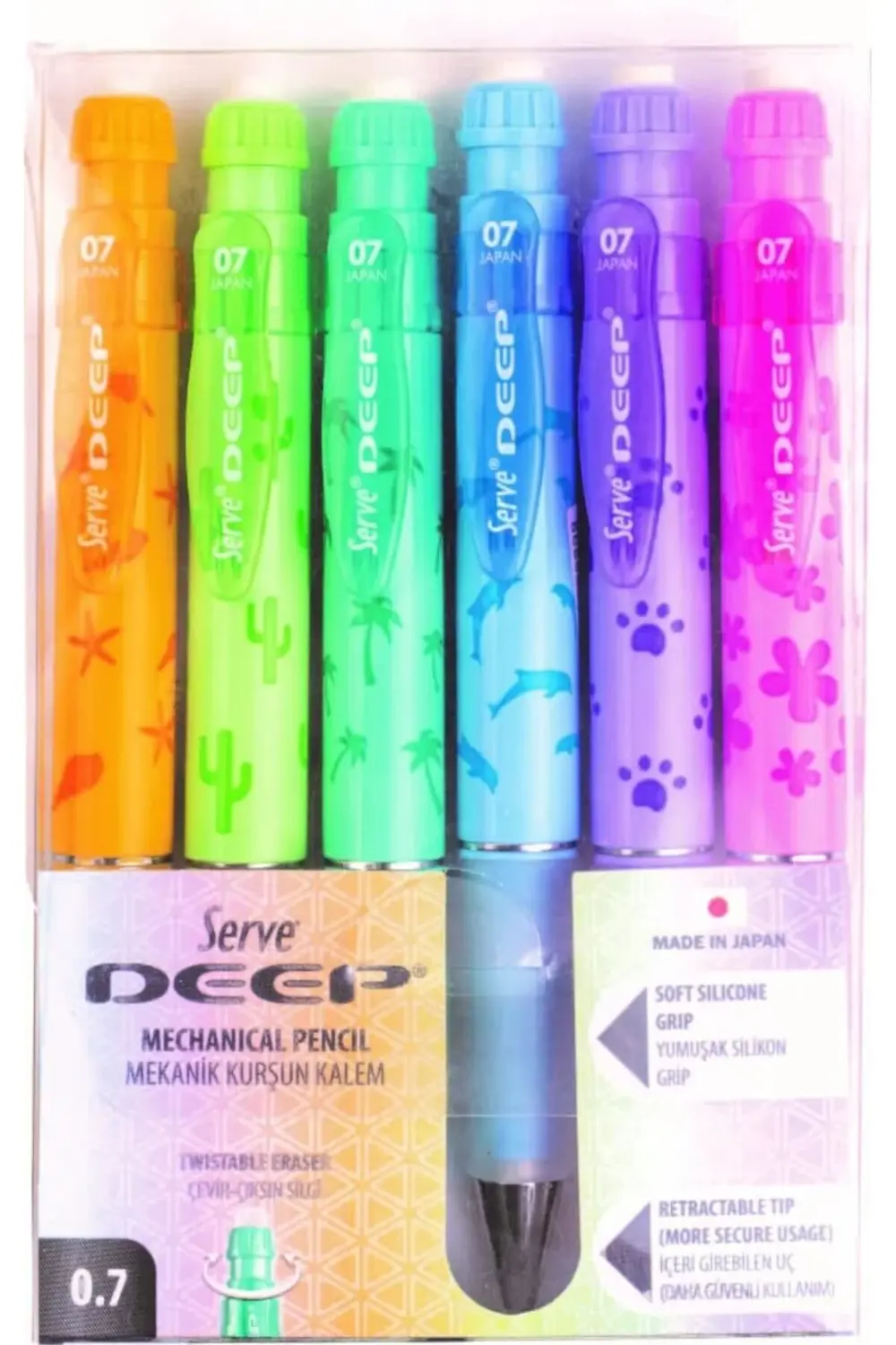 Deep Mekanik Kurşun Pastel Doğa Serisi 0.7 mm 6'lı Set 777182