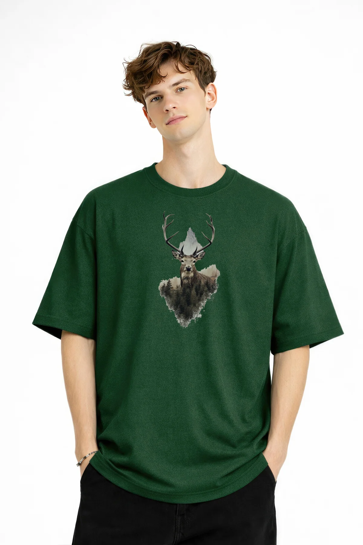 Deer - Oversize Erkek Tişört HAKI Fiyatı, Yorumları ve Özellikleri