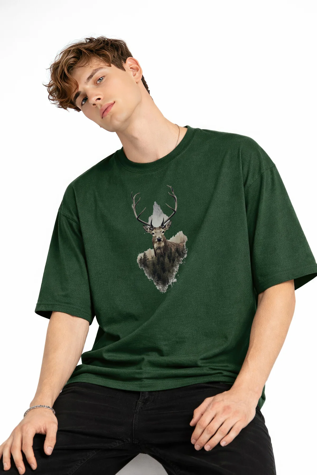 Deer - Oversize Erkek Tişört HAKI Fiyatı, Yorumları ve Özellikleri