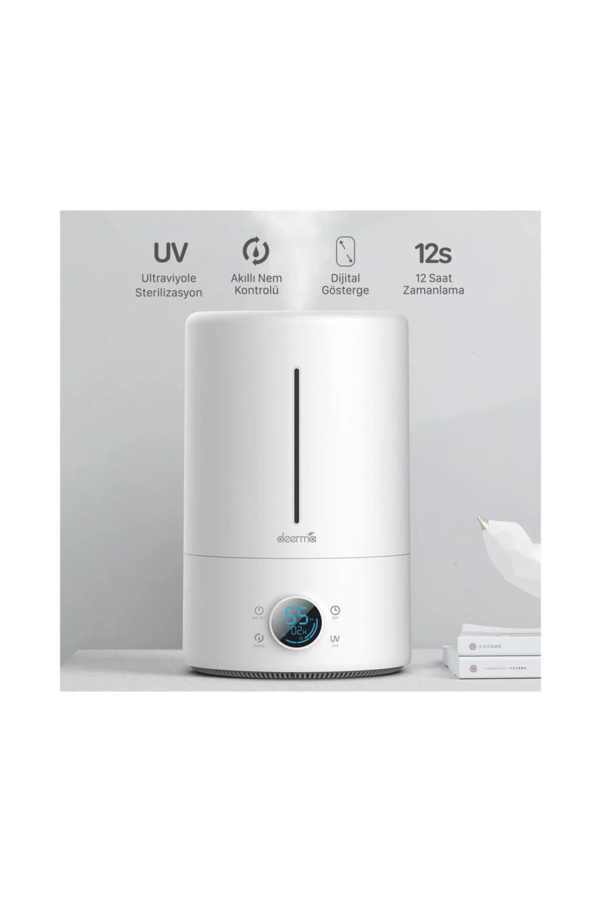 Deerma Ultraviyole Ultrasonic Soğuk Buhar Makinesi F628s