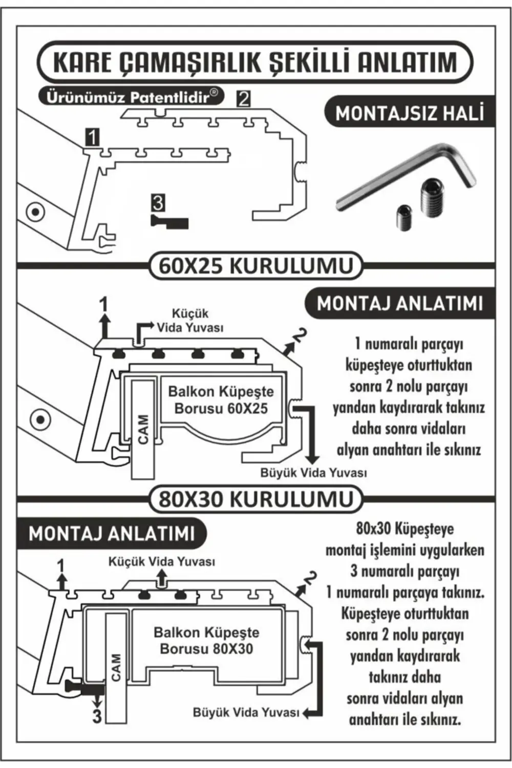Deerpa Çamaşır Kurutmalık Askılığı Kare Küpeşte Alüminyum Balkon