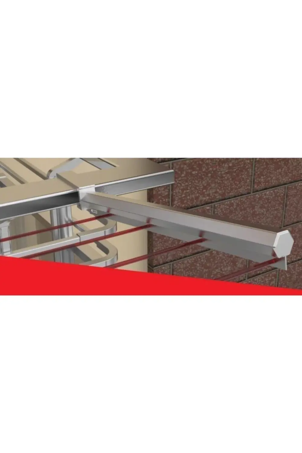 Deerpa Çamaşır Kurutmalık Askılığı Kare Küpeşte Alüminyum Balkon