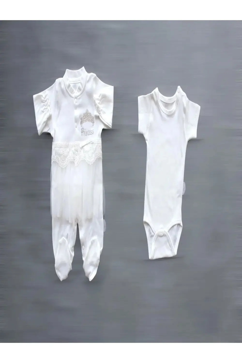 Defnada Taçlı Prensesim Nakışlı %100 Cotton 10lu Zıbın Takımı Has