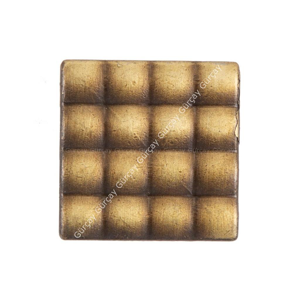 Defne Düğme Kulp Antik Sarı