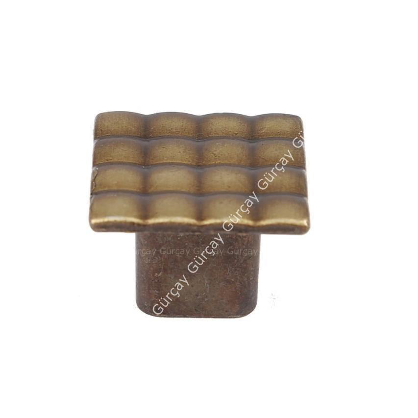 Defne Düğme Kulp Antik Sarı