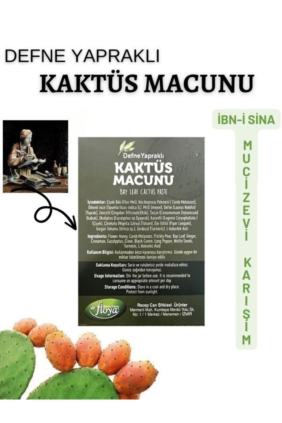 Defne Yapraklı Kaktüs Macunu 340 G * 2 Adet