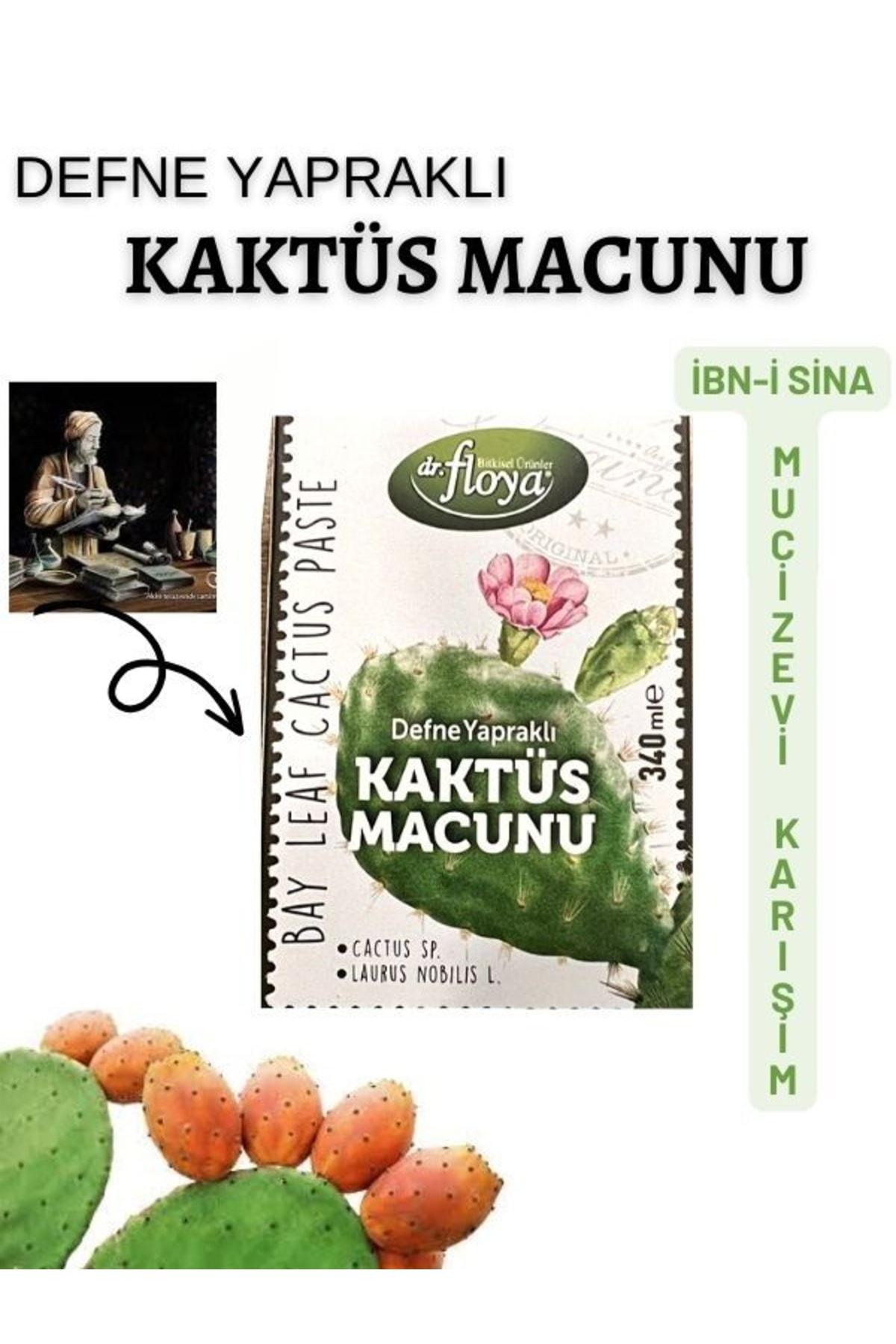 Defne Yapraklı Kaktüs Macunu 340 G * 2 Adet