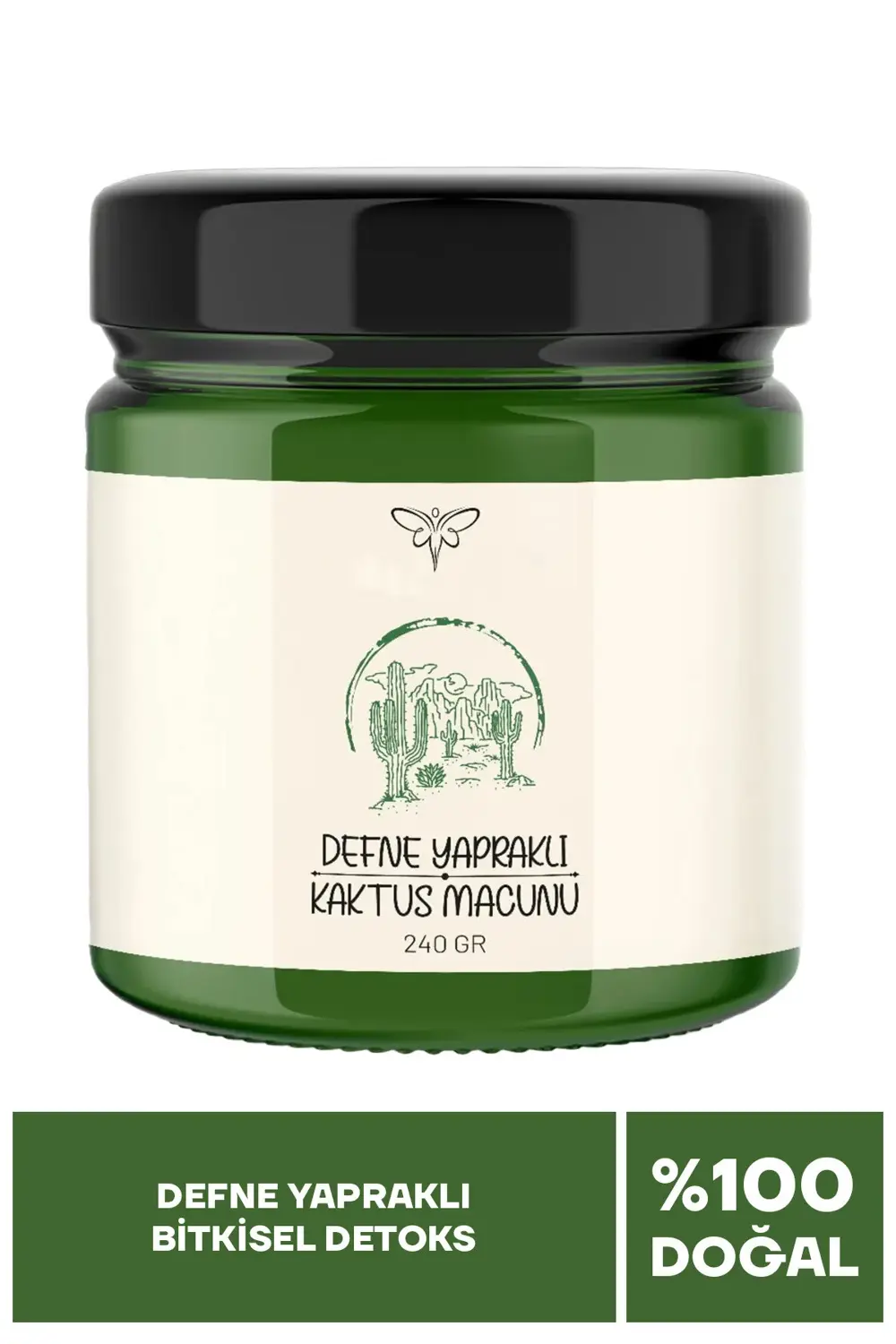 Defne Yapraklı Kaktüs Macunu Bitkisel Karışım 240 Gr 3 Adet
