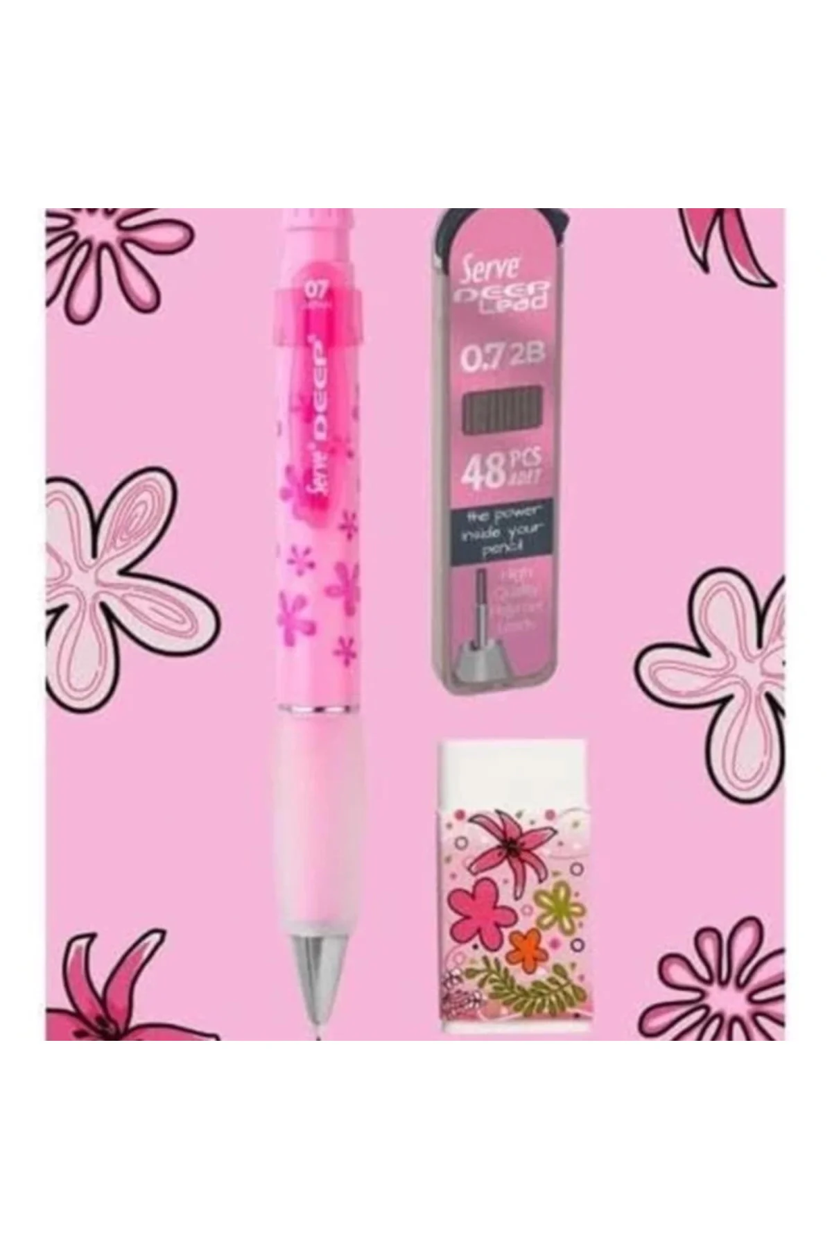 DEFTER SETI DESENLİ SEKER PEMBE ÖZEL KUTUDA