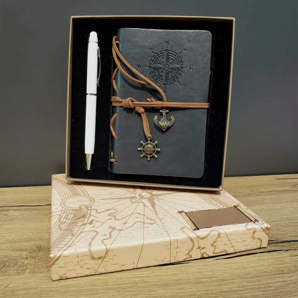 Defter Ve Kalem Kutulu Set Gri Defter Ve Kalem Kutulu Set Gri