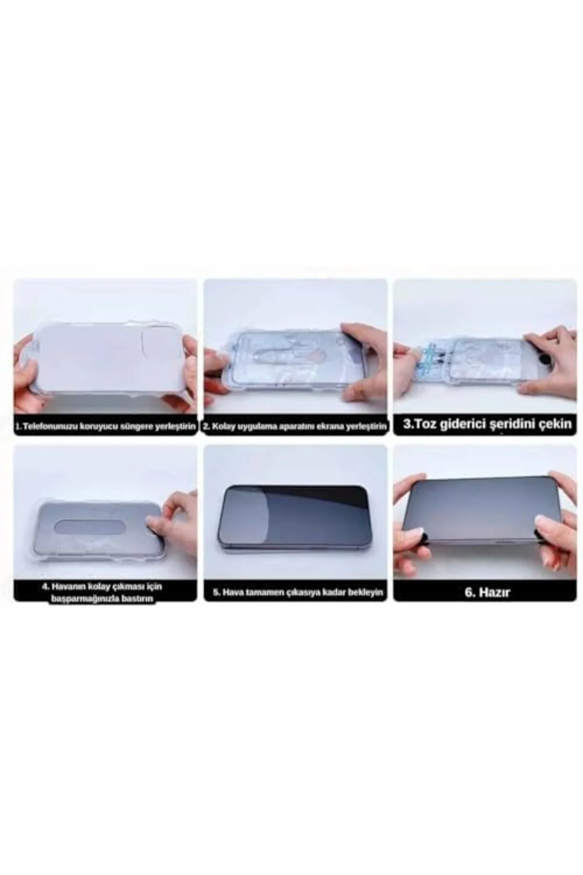 Defyasell 16 Pro Max ile Uyumlu Süper Privacy Film – Uygulama Apa