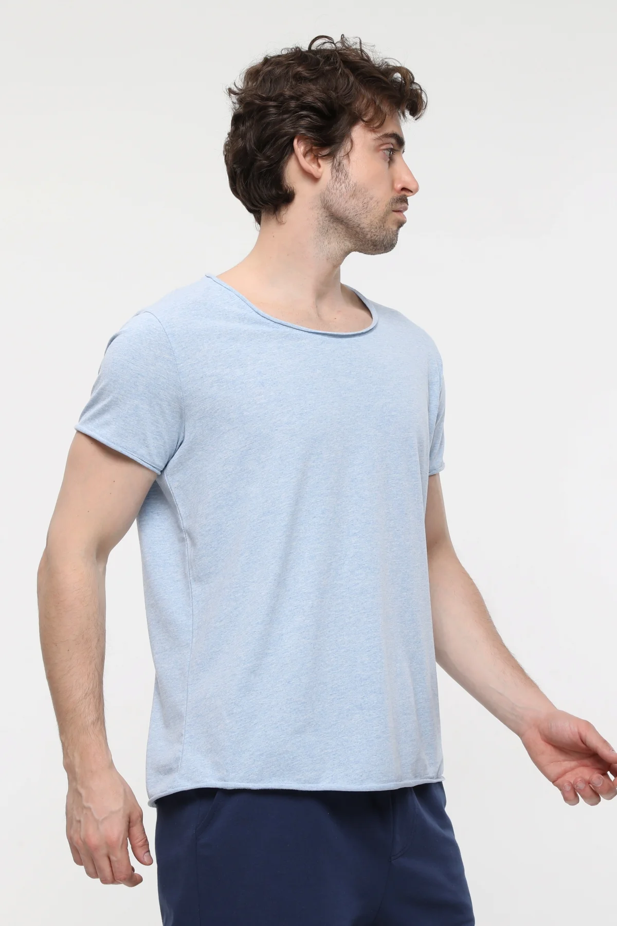 Defy’s Erkek Kısa Kollu Regular Fit Kayık Yaka Basic Tişört 2’li 