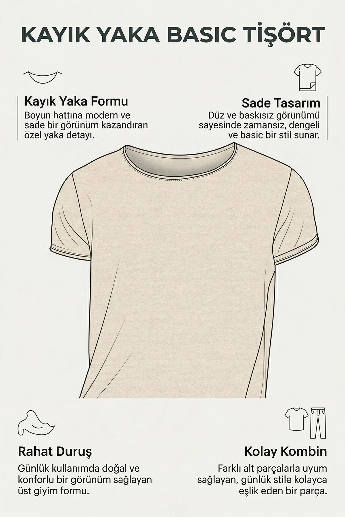 Defy’s Erkek Kısa Kollu Regular Fit Kayık Yaka Basic Tişört 2’li 