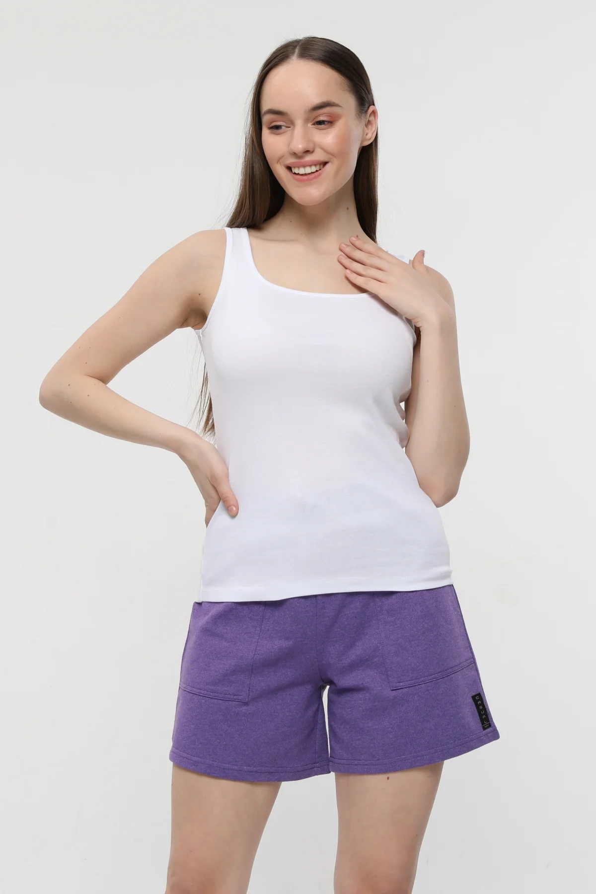 Defy’s Kadın Doğal Pamuklu Regular Fit Günlük Geniş Askılı Basic 