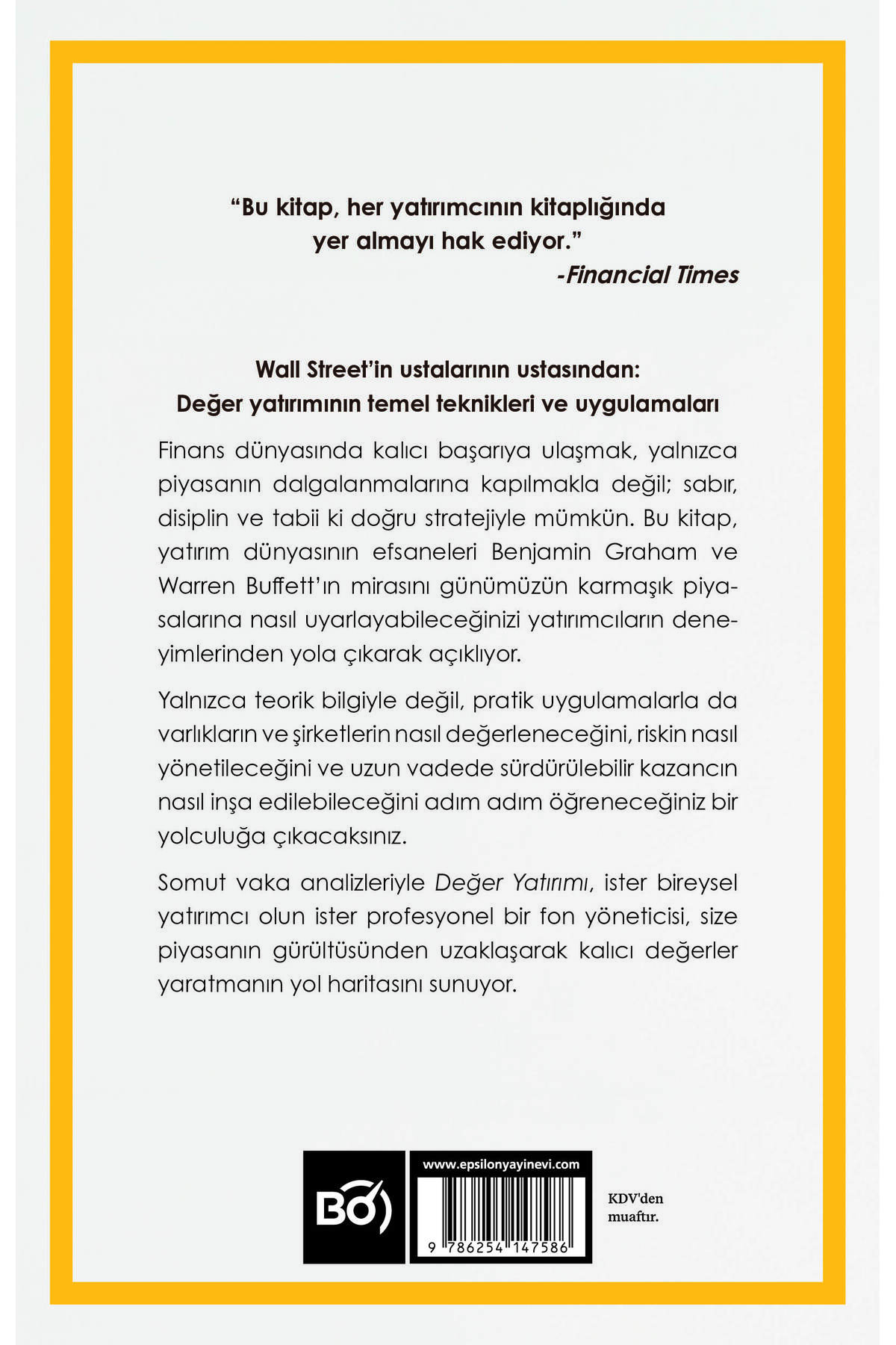 Barometre Değer Yatırımı - Benjamin Graham’Den Warren Buffett'a Akıllı Yatı Barometre Değer Yatırımı - Benjamin Graham’Den Warren Buffett'a Akıllı Yatı