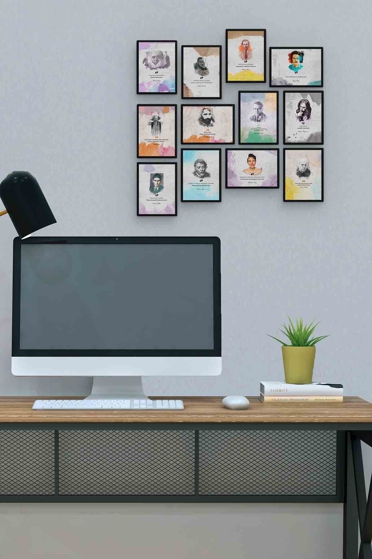 Değerli Sözler 12 Parça Mdf (ahşap) Tablo Ofis Boyu 