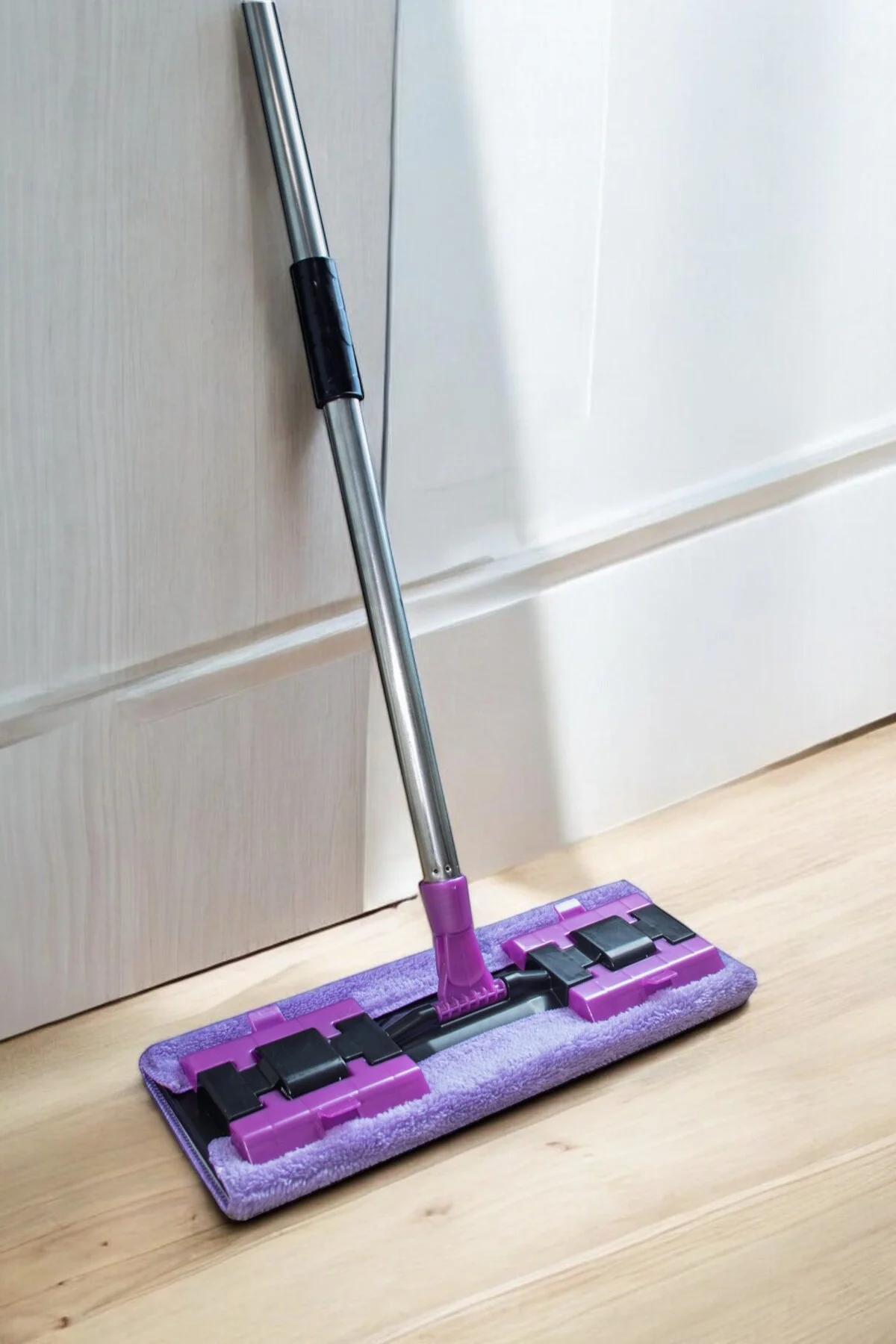 Değiştirilebilir Bezli Mop - Pratik Temizlik Çözümü Parke ve Camlar İçin Bezli Mop