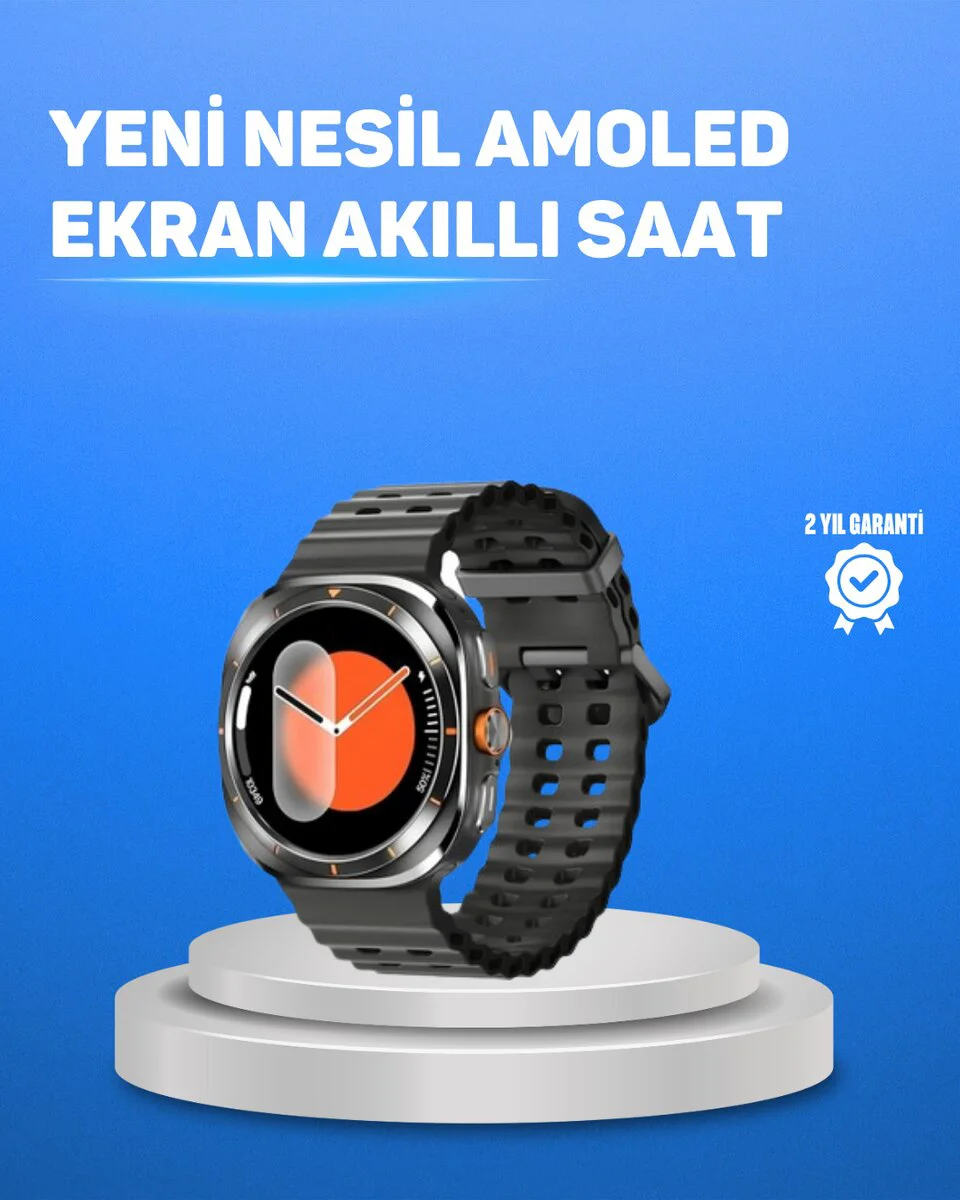 Değiştirilebilir Kordonlu Akıllı Saat IPS Ekran ve Bildirim Deste