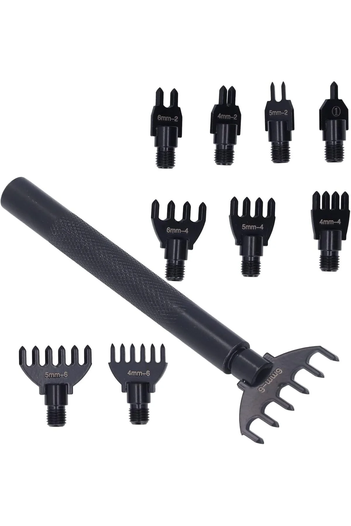 Değiştirilebilir Uçlu, Vidalı Zımba Seti - 4mm - 5mm - 6mm Aralık