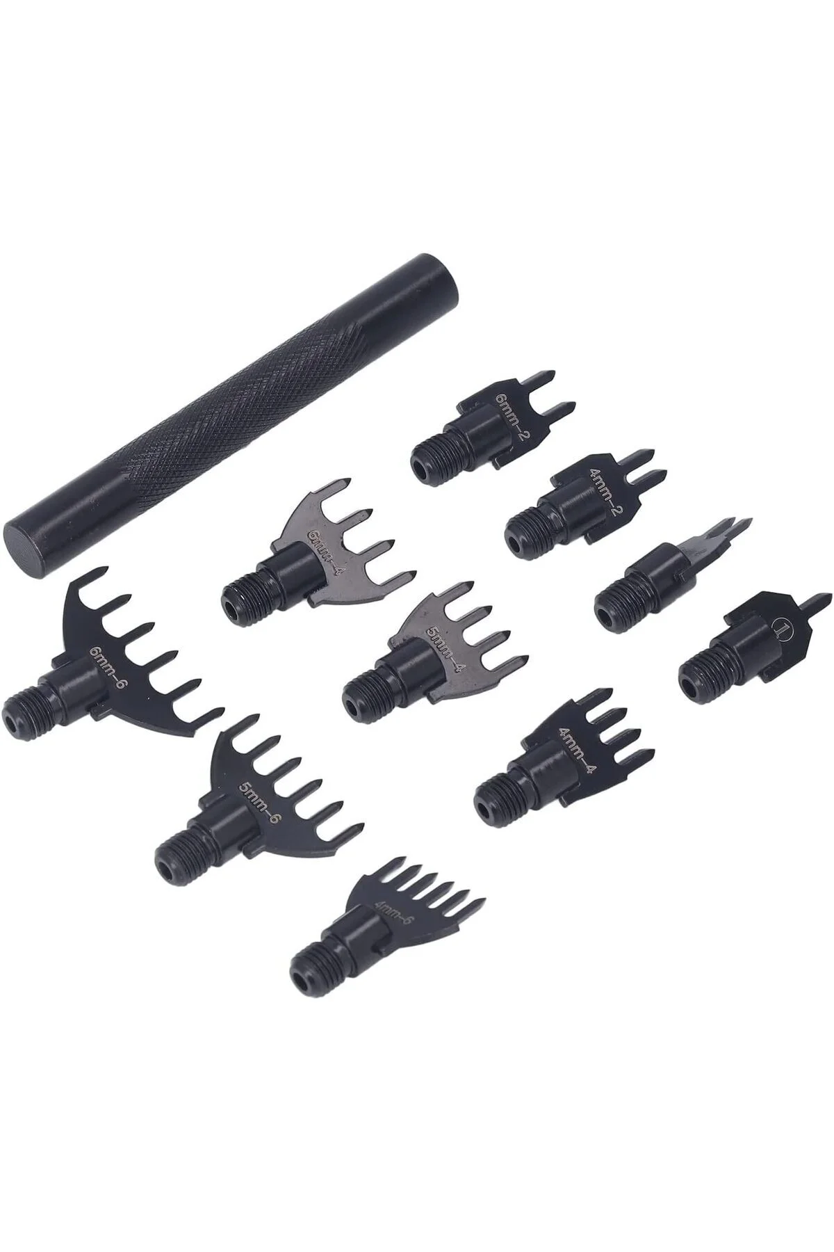 Değiştirilebilir Uçlu, Vidalı Zımba Seti - 4mm - 5mm - 6mm Aralık