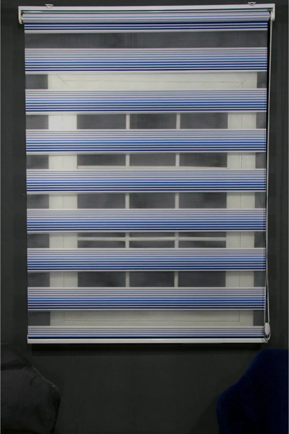 Degrade Pliseli Renk Geçişli Zebra Stor Perde Alüminyum Kasalı Yü