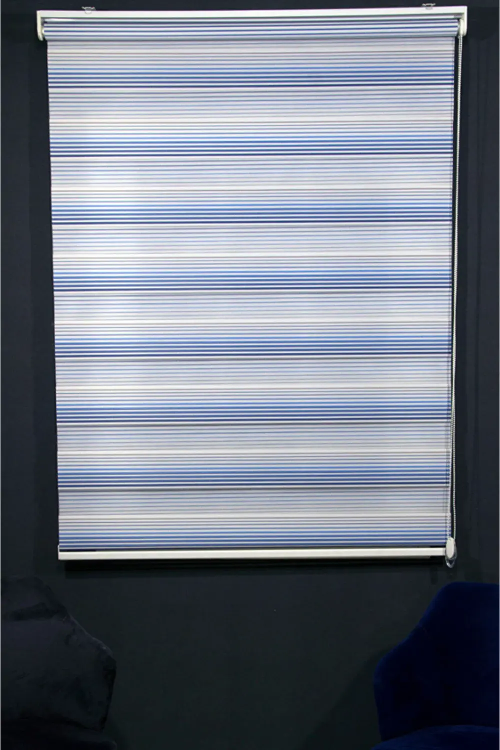 Degrade Pliseli Renk Geçişli Zebra Stor Perde Alüminyum Kasalı Yü