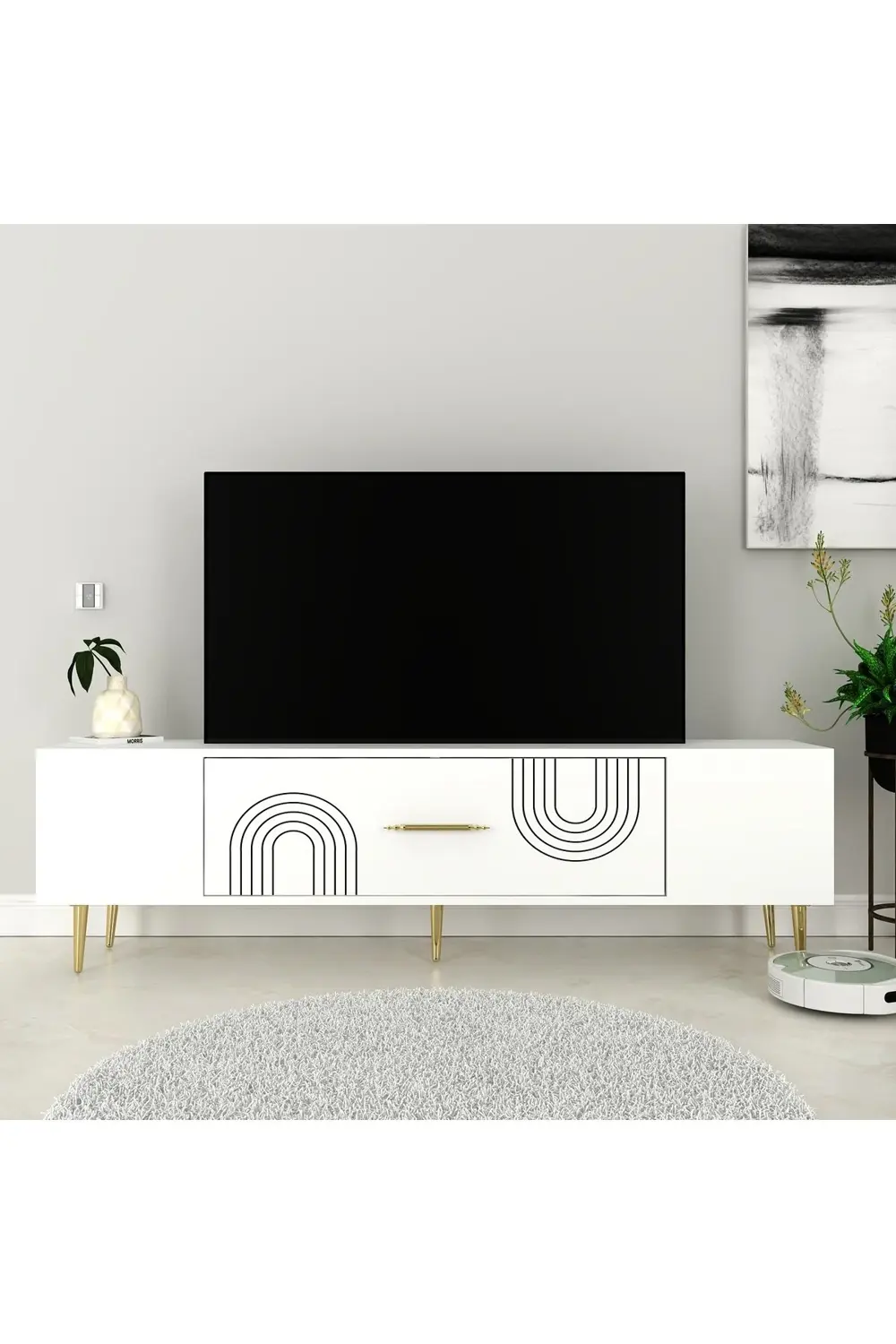 DEKOL2CT TV SEHPASI BEYAZ-ALTIN